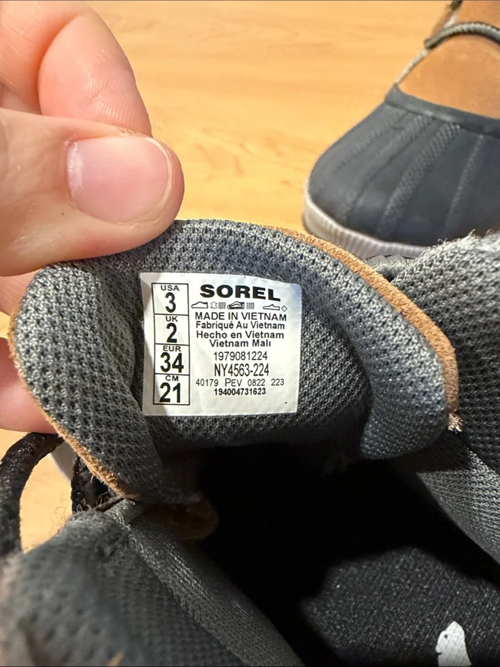 Sorel Kids Out N About Classic Waterproof Duck Boots in Gray, Brown and Black